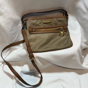 Michael Kors Brown and Tan Crossbody Bag
